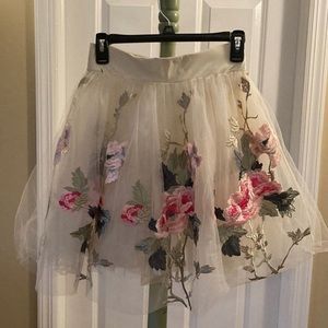 Beautiful floral embroidered ballerina skirt